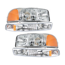 Pair Clear Lens Fit For Gmc Sierra 1500 1500hd 1999-2006 Headlights Assembly Pair Clear Lens Fit For Gmc Sierra 1500 1500hd 1999-2006 Headlights Assembly