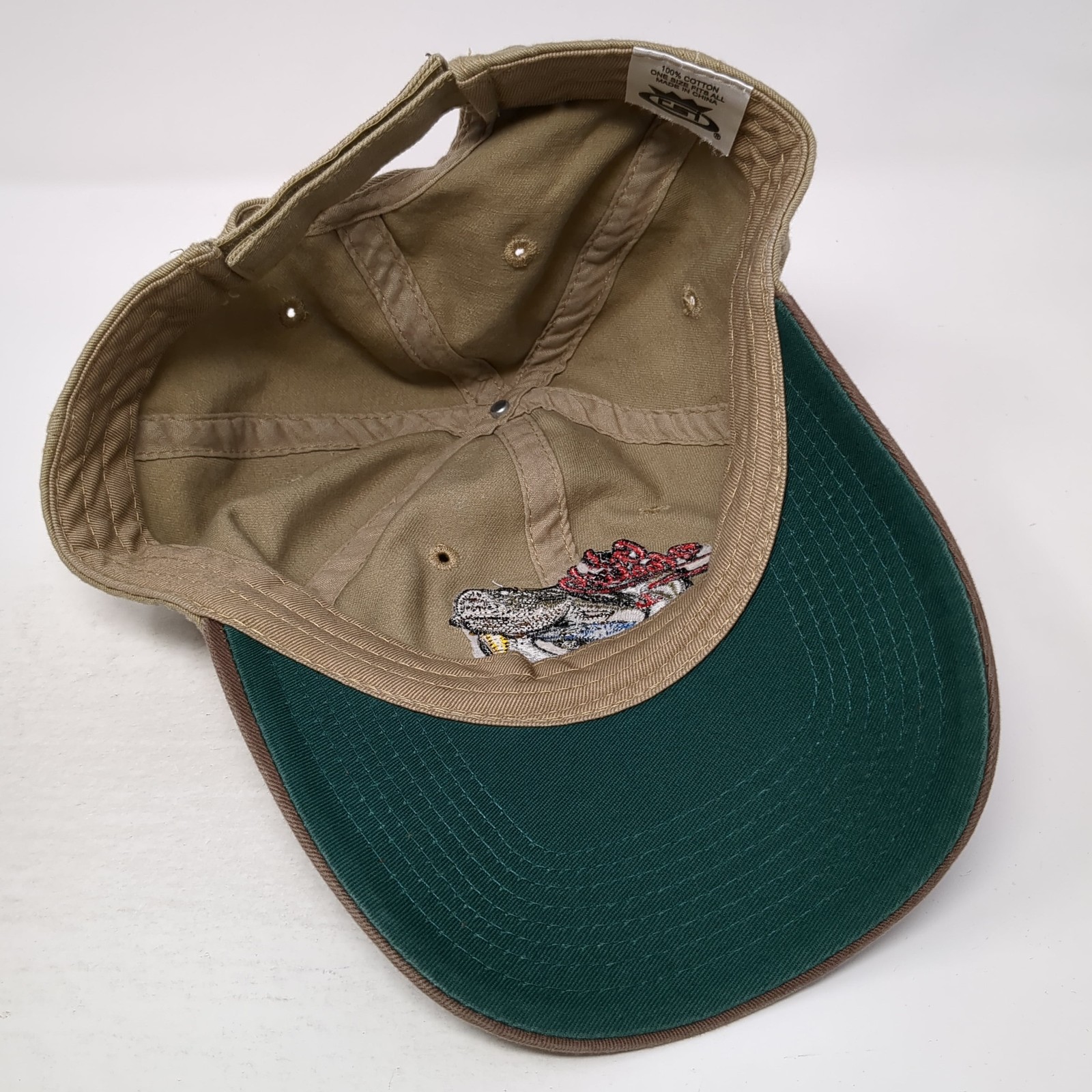 Get Hooked Bass Strapback Baseball Cap Brown One … - image 7