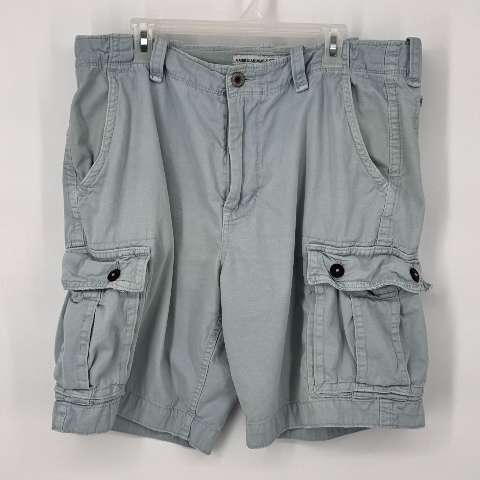 American Eagle Outfitters Cargo Shorts Mens 38 Blue Classic Lenght AEO Utility