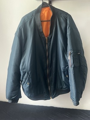 Vintage Men s MA1 Airman Reversible Bomber Jacket Size XL Nylon