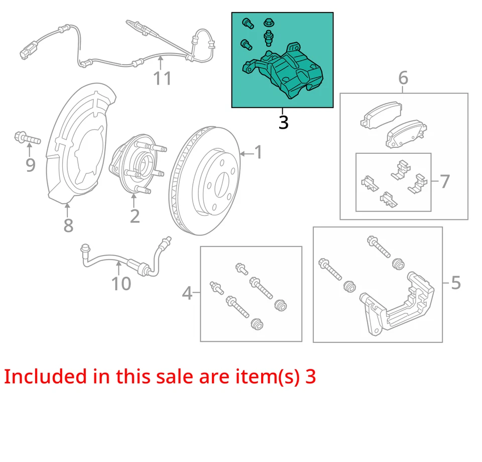 2014-2020 Jeep Cherokee Rear Driver Left Brake Caliper PAQ5I - Image 2 of 3