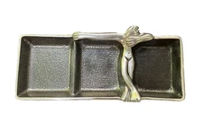 Carrol Boyes Lounging Man Condiment Dish 3 Compartments Sml Nut Nibble Tray 17cm