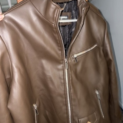 NWT!! KARL LAGERFELD Paris  STUNNING Leather  Jacket!! Size L.  STUNNING!! RARE!