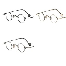 Retro Runde Brillengestelle aus Metall Kleine Fassung Unisex Damen Herren