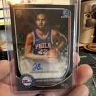 Topps Chrome 2025-26 Johni Broome Black Refractor Auto RC /10 #TCAR-JBE 76ers