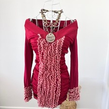 INSANE vintage y2k tight mini bodycon dress with woven yarn abstract details