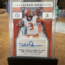 2022 Panini National Treasures Collegiate Blue 24/75 Jeff George #TM-JGE Auto 🔥