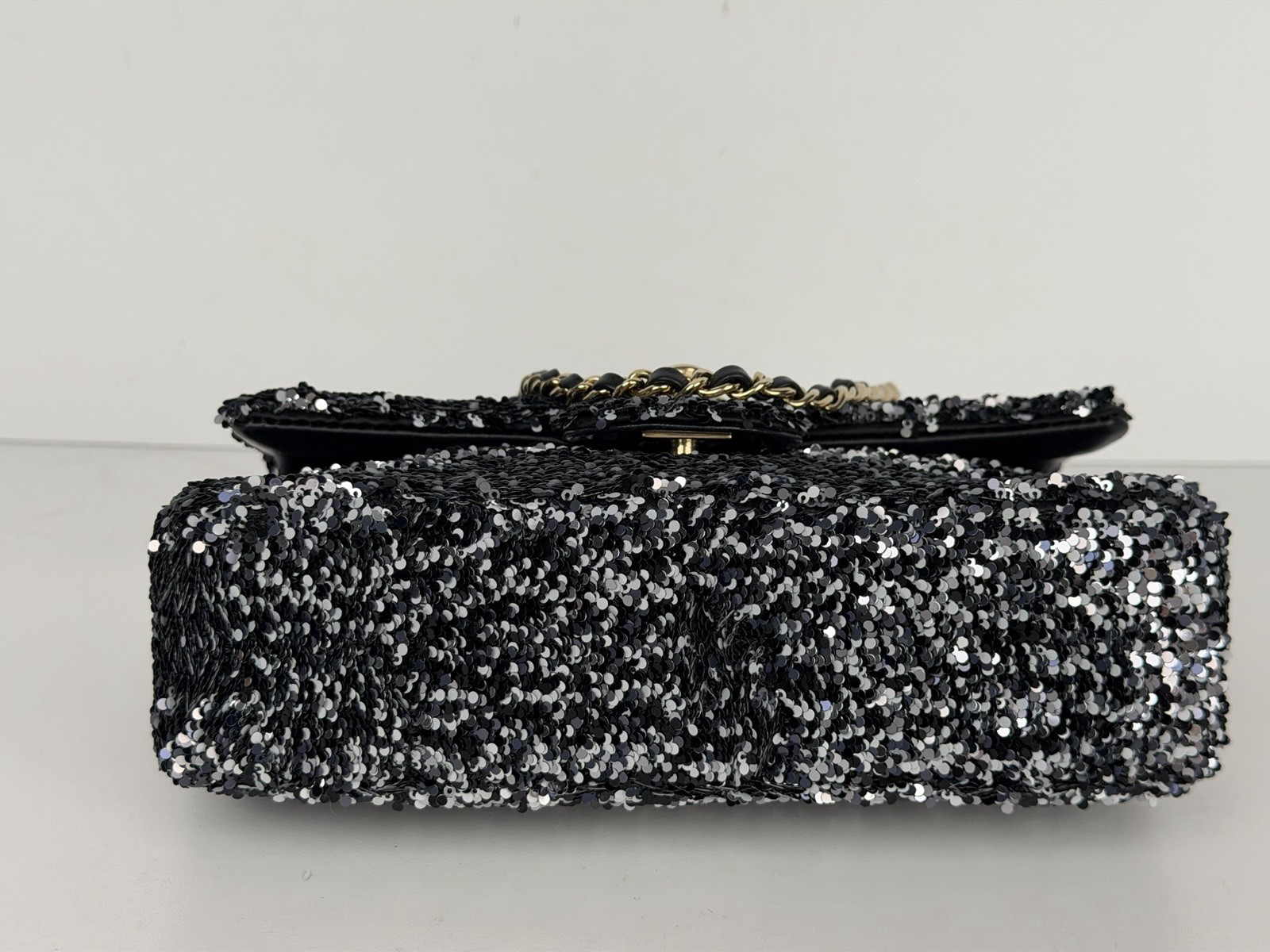 Chanel Sequin Mini Rectangular Flap Bag in Black … - image 4