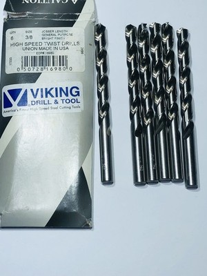 Viking, 3/8''  16980 Bright Finish Jobber Drill 118 Degree Point HSS Bit