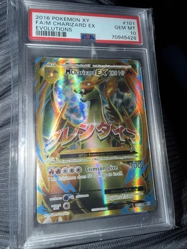 2016 Mega Charizard EX Full Art Evolutions Pokemon XY PSA 10 Gem Mint (Guard)TCG