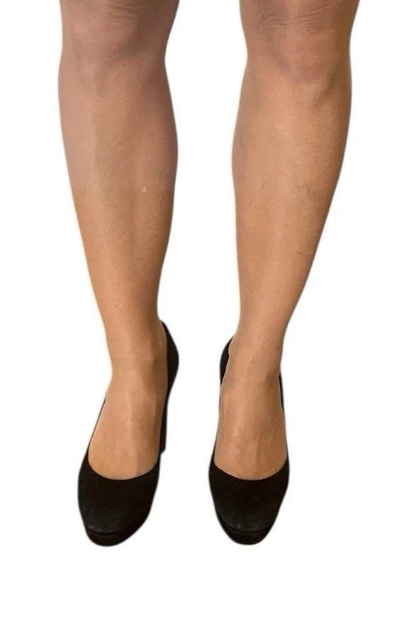 Zapatos de salón Diane Von Furstenberg DVF Michelle plataforma tacón bloque gamuza negra 8 Italia Foto 4 de 4