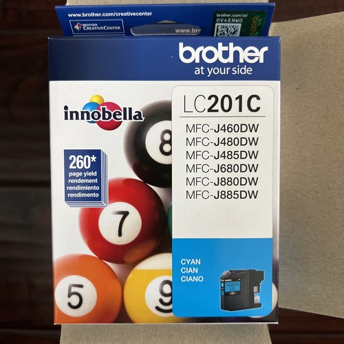 New Genuine Brother LC201 Cyan Ink Cartridges MFC-J460DW 5 Pack New Sealed - Picture 3 of 3