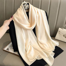Evening Silk Satin Scarf Long Shawl Classy Wrap Stole Wedding Cruise Party New