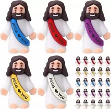 25 P Little Jesus Figures Original Design Jesus Love You Mini Rubber Jesus - -