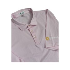 Peter Millar Summer Comfort Pink Striped Golf Polo Shirt O'Neal Steel Men's XXL