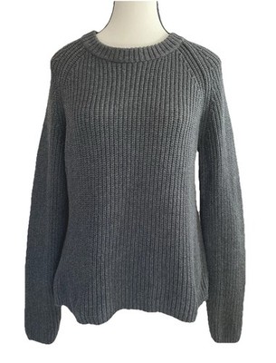 Quince 100% Organic Cotton Crew  Neck Sweater Dark Gray Women s Size M