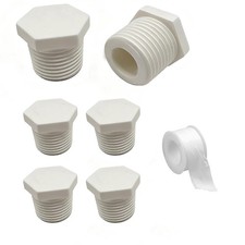 1/2 Inch RV Hot Water Heater Drain Plug Compatible with RV Camper, 6 Pcs