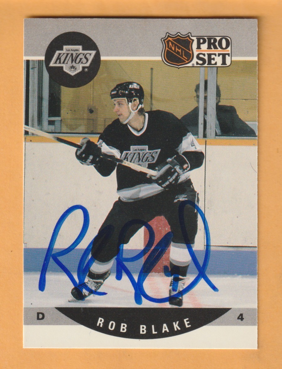 Rob Blake Los Angeles Kings AUTO Signed 1990-91 Pro Set