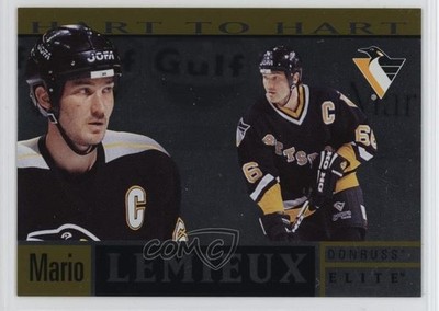 1996-97 Donruss Elite Hart to Hart /1996 Mario Lemieux #1 HOF 0qn