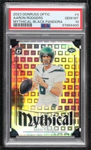 2023 Donruss Optic Mythical Black Pandora Prizm /25 Aaron Rodgers PSA 10 GEM MT