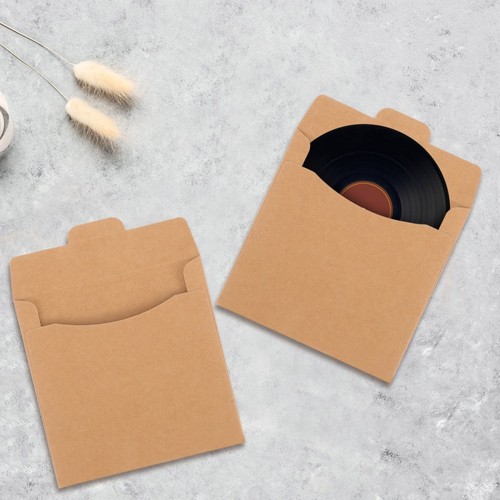 50 Pcs Kraft Envelopes Protective Packaging CD Bag Dvd Storage Sleeves - Afbeelding 2 van 12