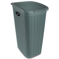 WäSchekorb In Rattan Optik Mit Deckel GrüN - 36 Liter WäSchesammler WäSchebox