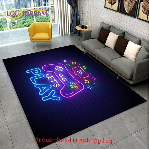 Alfombra Gaming con Colores Neón Vivos y Símbolos Icónicos`--- - Imagen 4 de 54