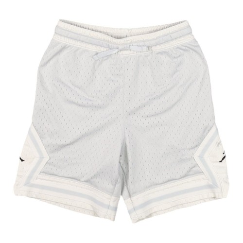 Jordan Shorts Kids MEDIUM White Basketball Diamond Mesh Jumpman Sports Size M