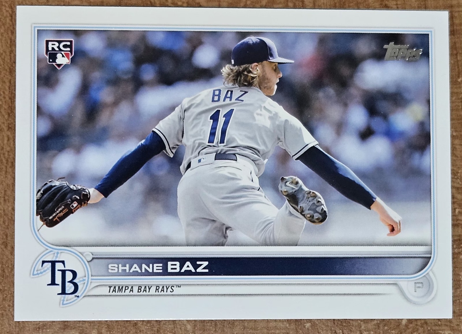 Shane Baz Rookie 2022 Topps MLB Tampa Bay Rays #421 SP IMAGE VARIATION RC