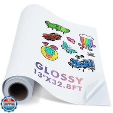 Koala Printable Vinyl Sticker Paper Roll for Inkjet Printers, 13 inch x 32.8 