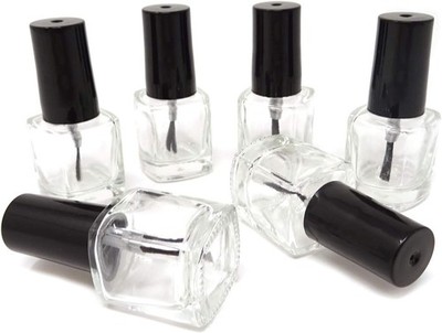 Honbay 6PCS 5ml Empty Nail Polish Glass Bottles with 6 Count (Pack of 1) 