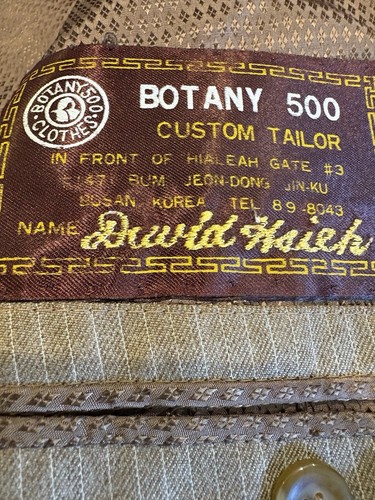 Vtg Botany 500 3 Piece Suit Mens 40R 35x 30 Pants Pin Stripe Vent Lined - Imagen 17 de 24