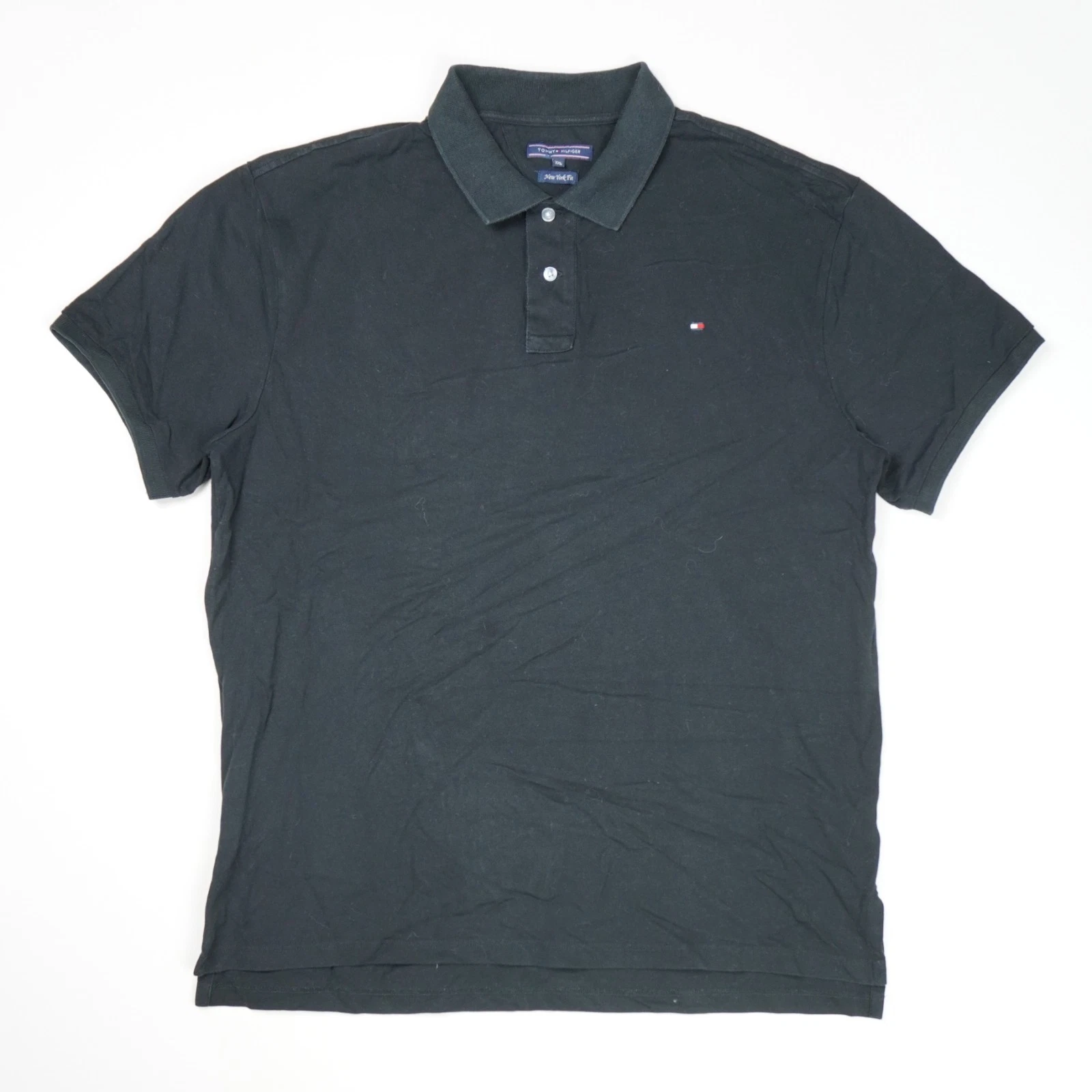 Tommy Hilfiger Men's York Fit Polo Shirt 2XL Black