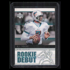 A.J. Feeley Rookie #53 2005 Upper Deck Rookie Debut Miami Dolphins Football Card. rookie card picture