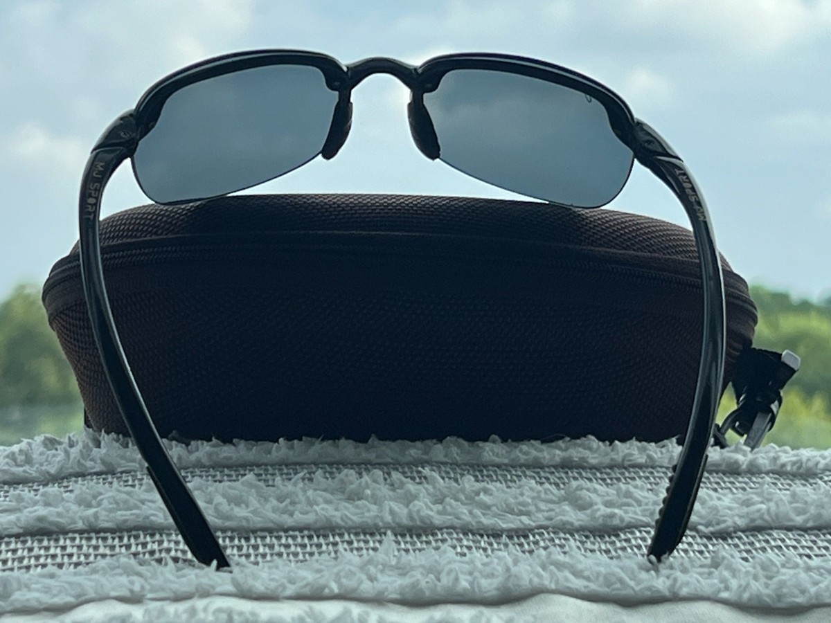 黒サンゴ枠１４Kカフス　３５年前の製品のためMAUI DIVERSの刻印なし Maui Jim Sandy Beach MJ 408 02 Rimless Sunglasses + Grey Polarized