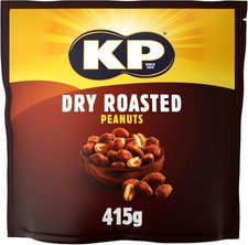 KP Nuts DRY ROASTED Peanuts 415g Pack - Roasted until golden for the perfect KP 12.02 per kilo