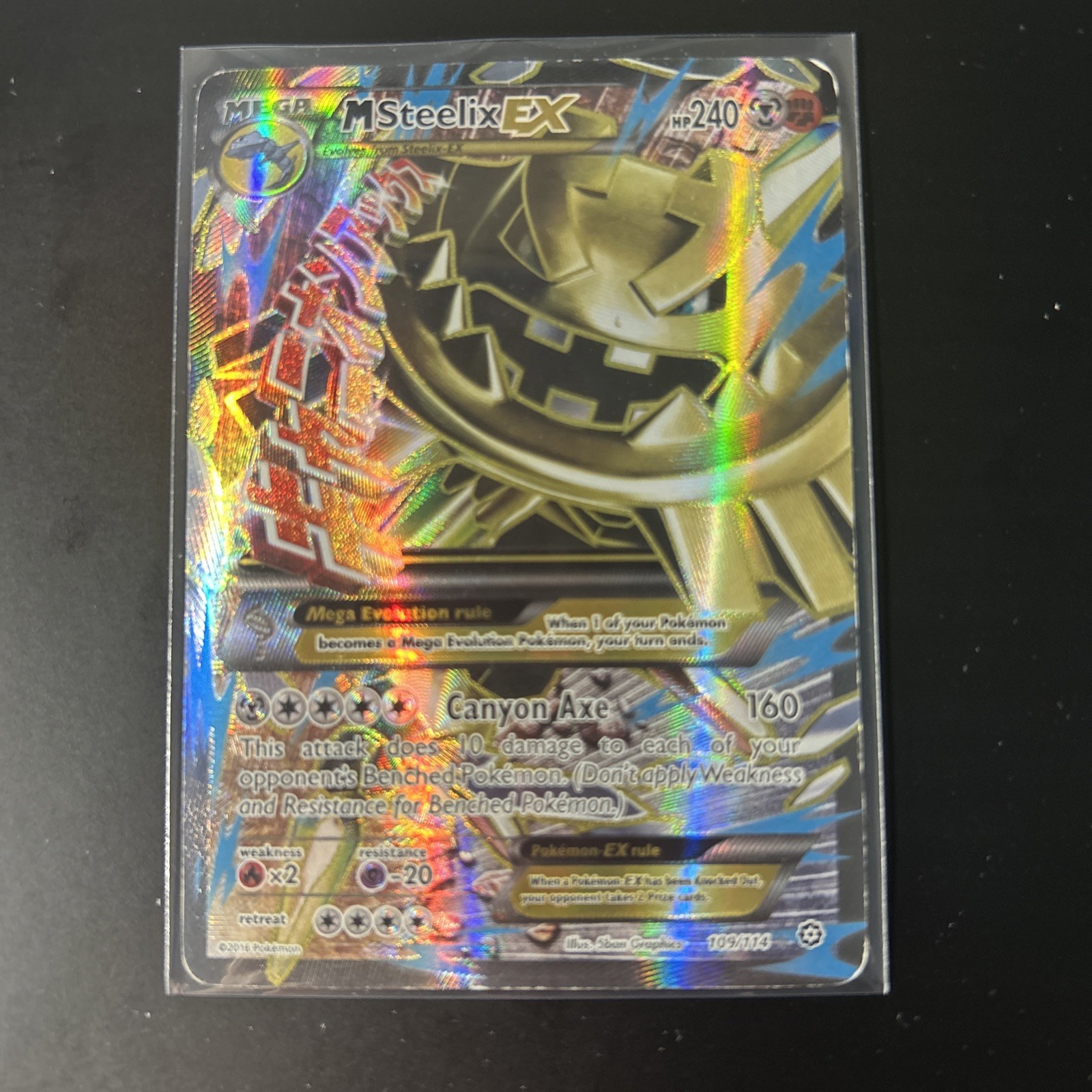 Pokémon TCG M Steelix EX Full Art Ultra Rare Steam Siege 109/114
