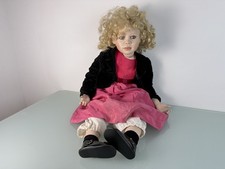 Künstlerpuppe Christine Orange Porzellan Puppe 82 cm. Top Zustand  