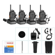 4 x Baofeng BF-88A Walkie Talkie Two Way Radio 462 467MHz Set with Flashlight