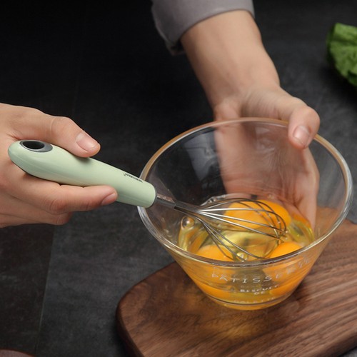 Frusta sbattitore panna manuale uova rotante acciaio inox 1 pz per cucina - Foto 2 di 11