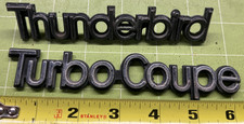 Ford Vintage 1983-1988 Thunderbird Turbo Coupe Trunk Rear Emblems Oem Used