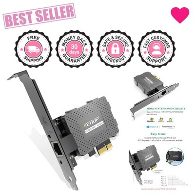 Versatile Gigabit Ethernet PCI Express Card for Windows 11/10/8.1/8/7 Systems