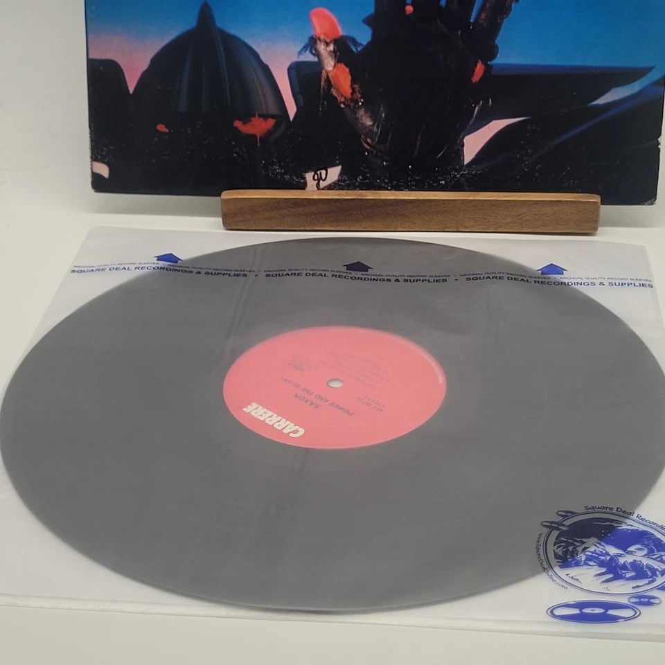 Saxon Power & And The Glory Hair Metal Record Album Vinyl LP - Image 2 of 4