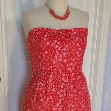 JCrew Strapless Linen dress Size 6