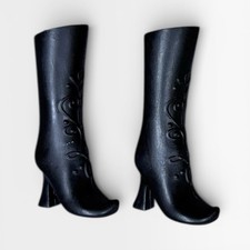Disney Frozen Anna Doll Tall Black Boots Shoes Replacement Fashion Accessory