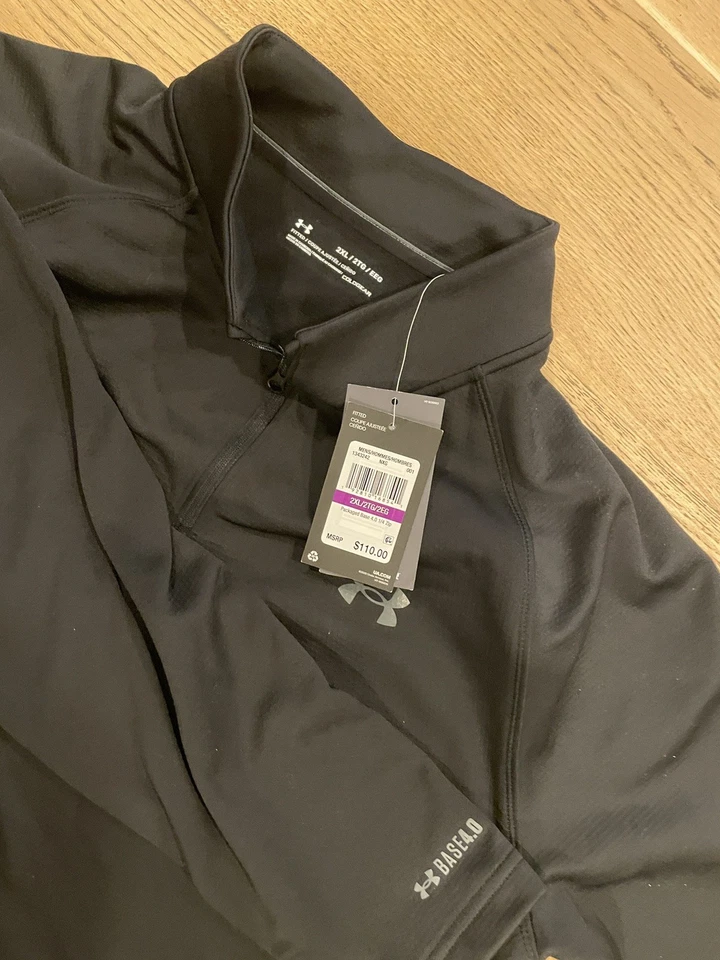 Under Armour 1343242-001-MD Ua Men's Coldgear Base 4.0 1/4 Zip Men’s Size 2XL  - Image 2 of 4