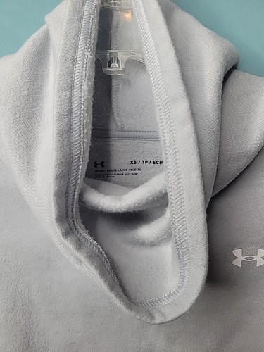 Under Armour Damen Pullover XS hellgrau Wasserfallausschnitt Laufen Wandern Oberteil - Bild 4 von 8