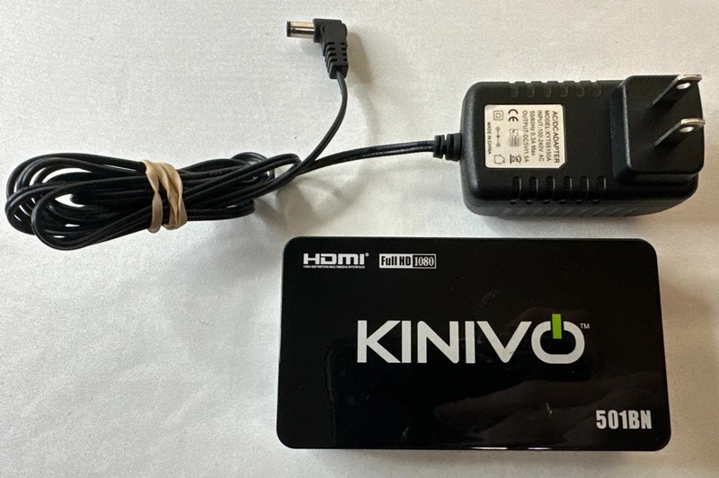 Kinivo 501BN 5-Port High Speed HDMI Switch 1080p w/ AC Adapter Tested