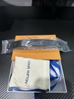 Louis Vuitton Men's Black Leather LV Logo Cuff Bracelet w/ Box Dust Bag — photo 2