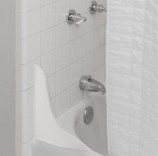 Set di 2 paraspruzzi per doccia bagno per tenere l'acqua nella doccia, paraschizzi per vasca da bagno, impermeabile, autoadesivo, facile da installare, rimovibile